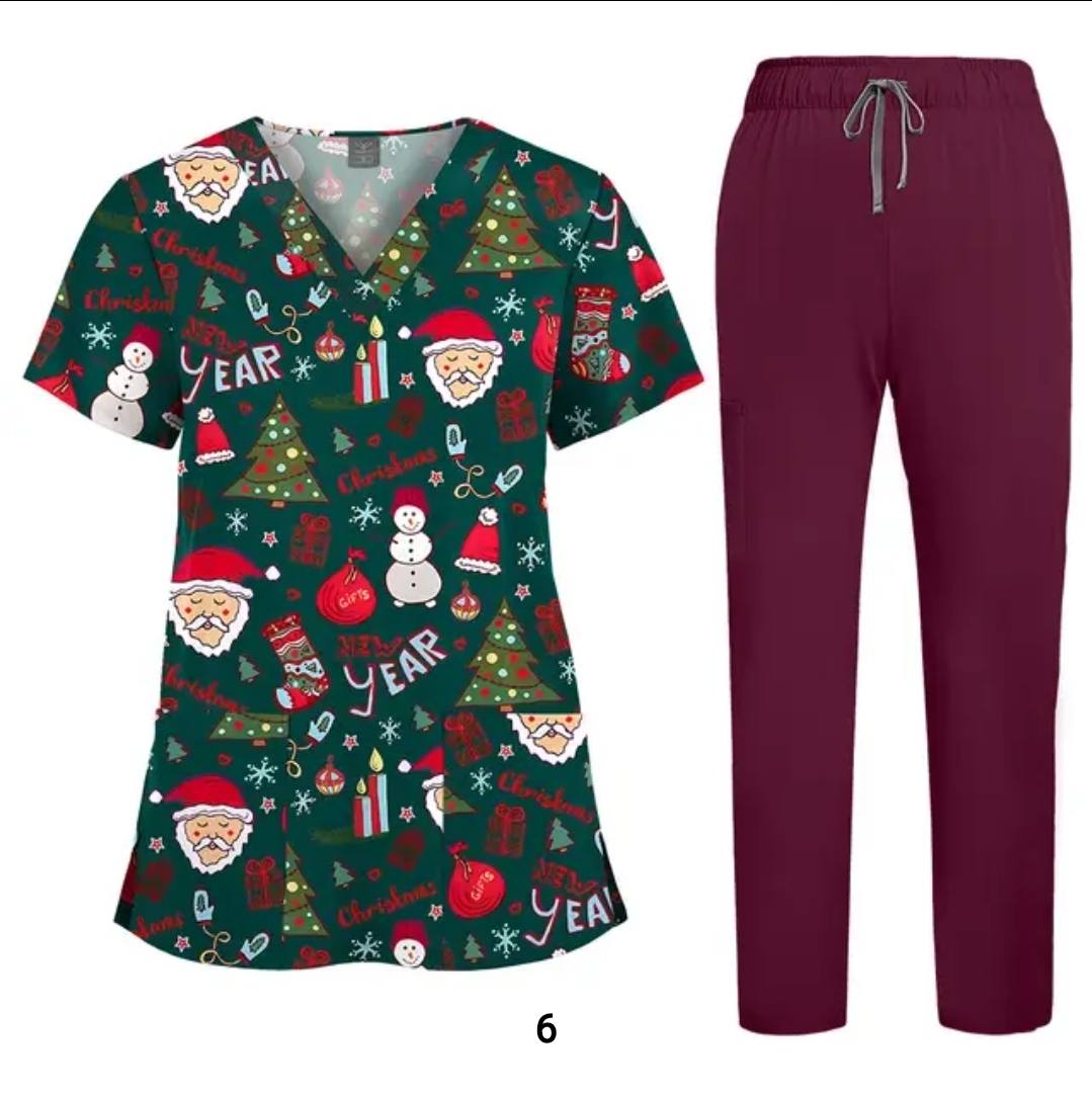 V-Neck Scrub Set – Top & Jogger Pant